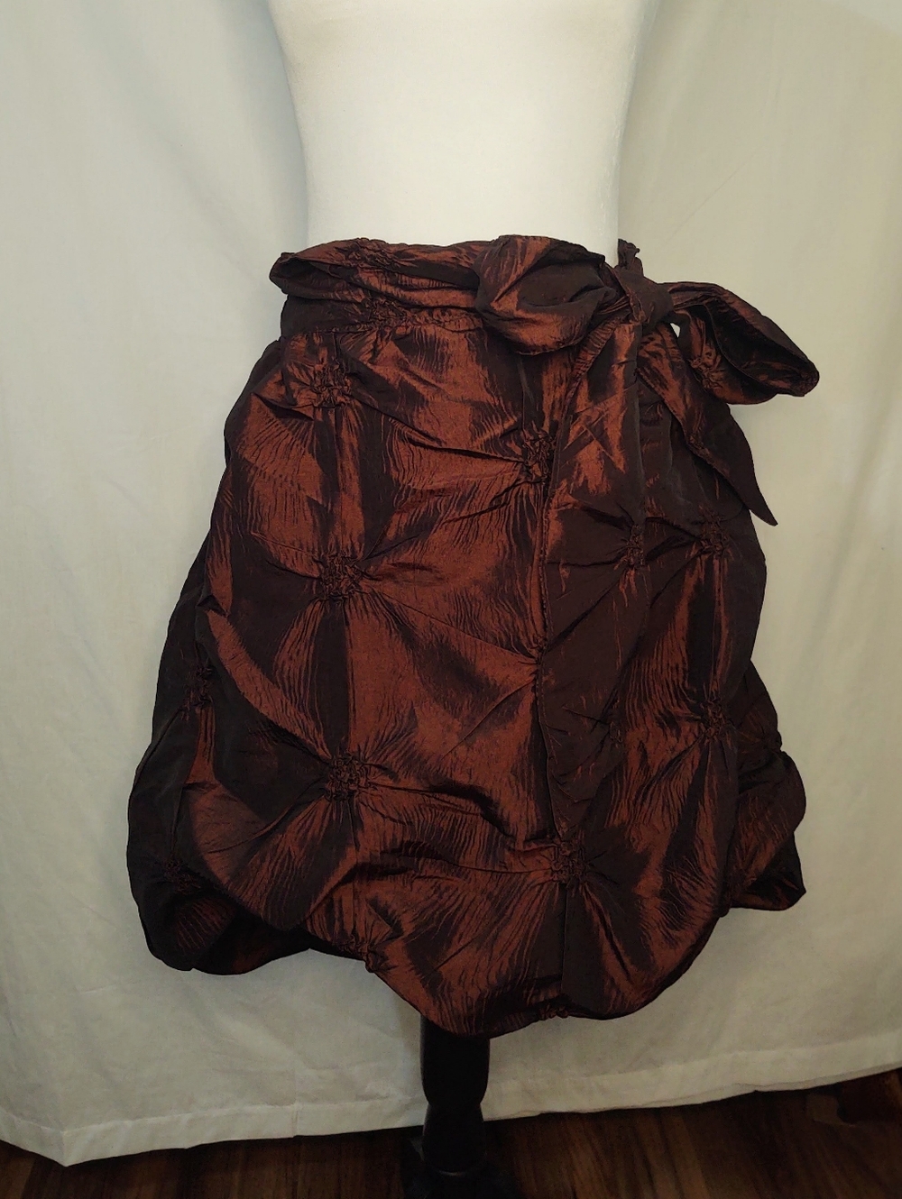 She's Bronze Iridescent Bubble Skirt Sz M